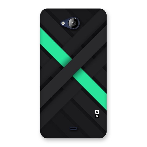 Green Stripe Diagonal Back Case for Canvas Play Q355