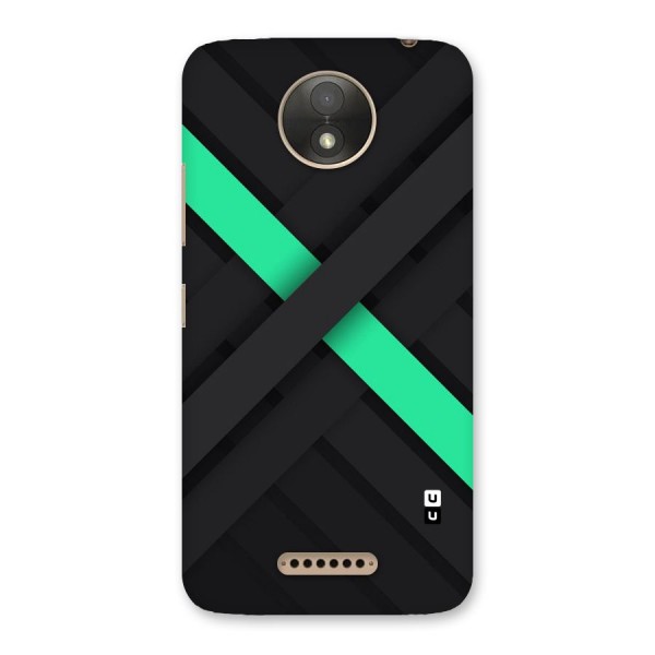 Green Stripe Diagonal Back Case for Moto C Plus