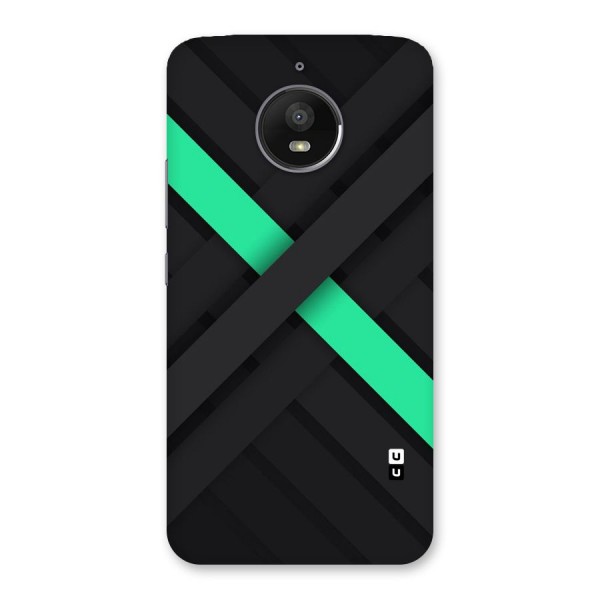 Green Stripe Diagonal Back Case for Moto E4 Plus