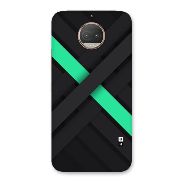 Green Stripe Diagonal Back Case for Moto G5s Plus