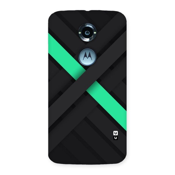 Green Stripe Diagonal Back Case for Moto X 2nd Gen