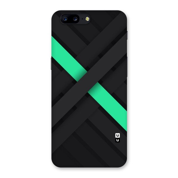 Green Stripe Diagonal Back Case for OnePlus 5