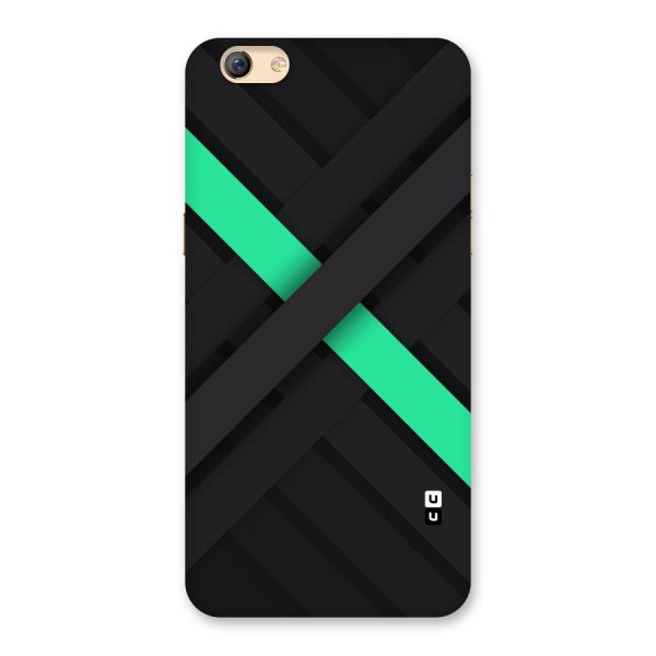 Green Stripe Diagonal Back Case for Oppo F3 Plus