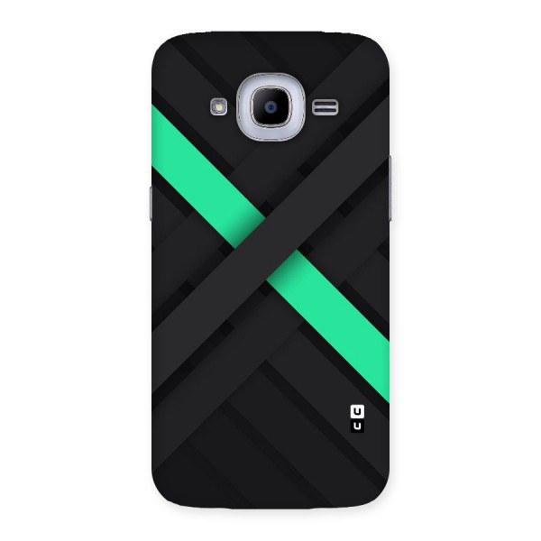 Green Stripe Diagonal Back Case for Samsung Galaxy J2 Pro