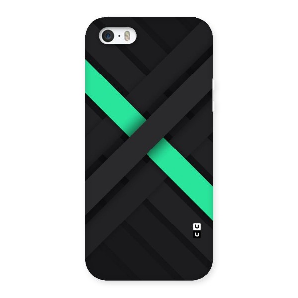 Green Stripe Diagonal Back Case for iPhone 5 5S