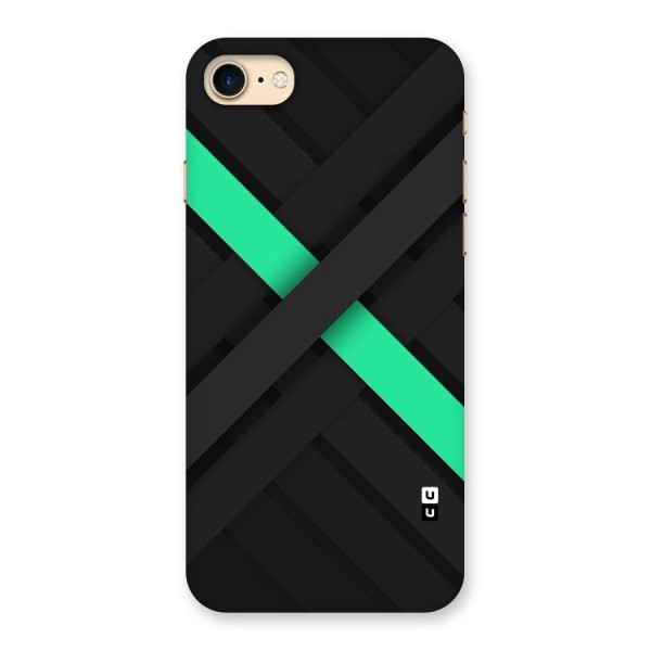 Green Stripe Diagonal Back Case for iPhone 7