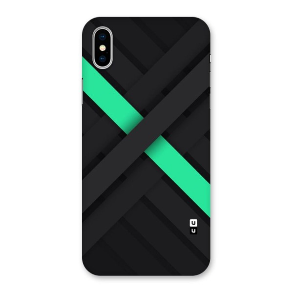 Green Stripe Diagonal Back Case for iPhone X
