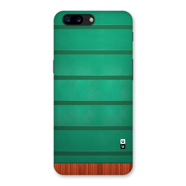 Green Wood Stripes Back Case for OnePlus 5