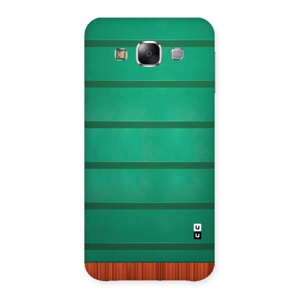 Green Wood Stripes Back Case for Samsung Galaxy E5