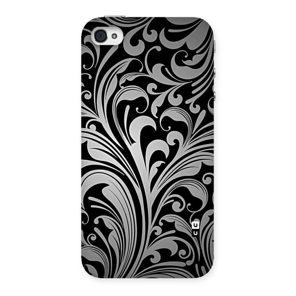 Grey Beauty Pattern Back Case for iPhone 4 4s