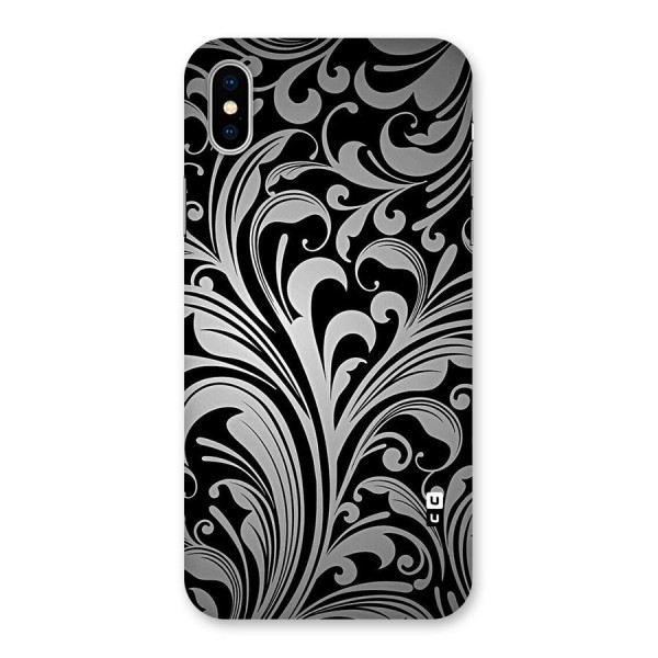 Grey Beauty Pattern Back Case for iPhone X
