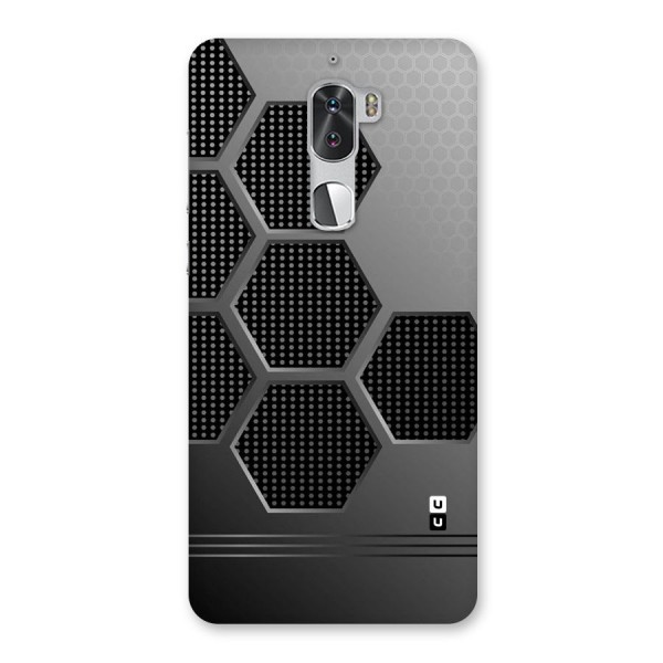 Grey Black Hexa Back Case for Coolpad Cool 1