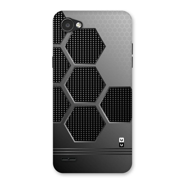 Grey Black Hexa Back Case for LG Q6