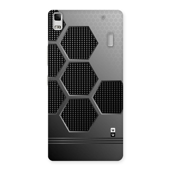 Grey Black Hexa Back Case for Lenovo K3 Note
