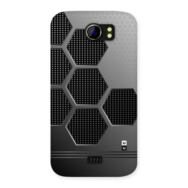 Grey Black Hexa Back Case for Micromax Canvas 2 A110