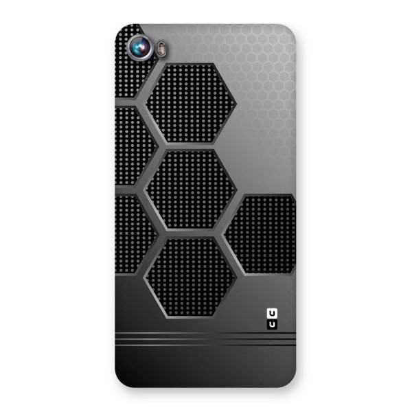Grey Black Hexa Back Case for Micromax Canvas Fire 4 A107