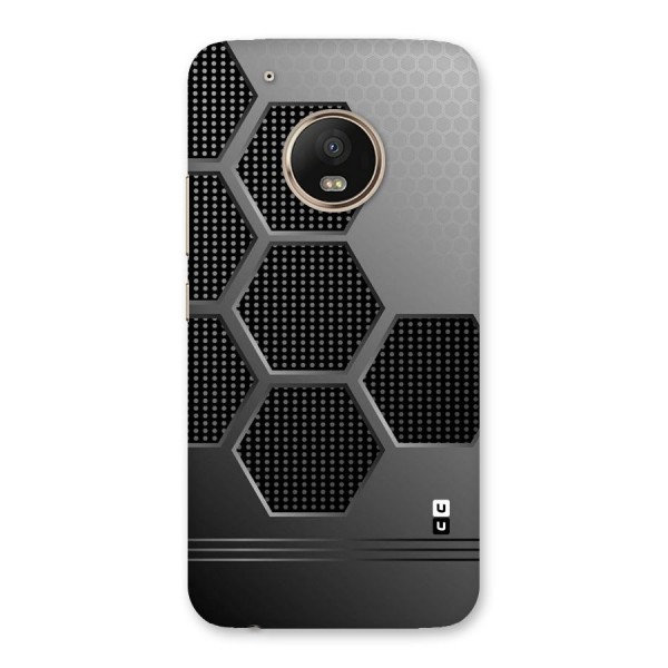 Grey Black Hexa Back Case for Moto G5 Plus