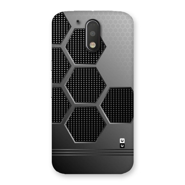 Grey Black Hexa Back Case for Motorola Moto G4 Plus