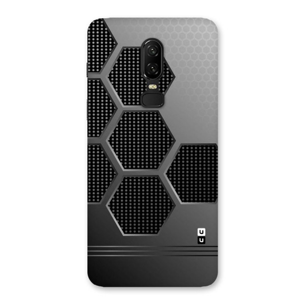 Grey Black Hexa Back Case for OnePlus 6