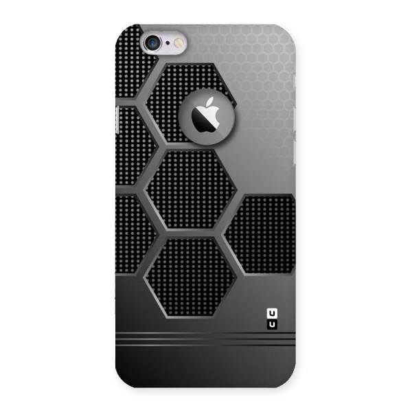 Grey Black Hexa Back Case for iPhone 6 Logo Cut