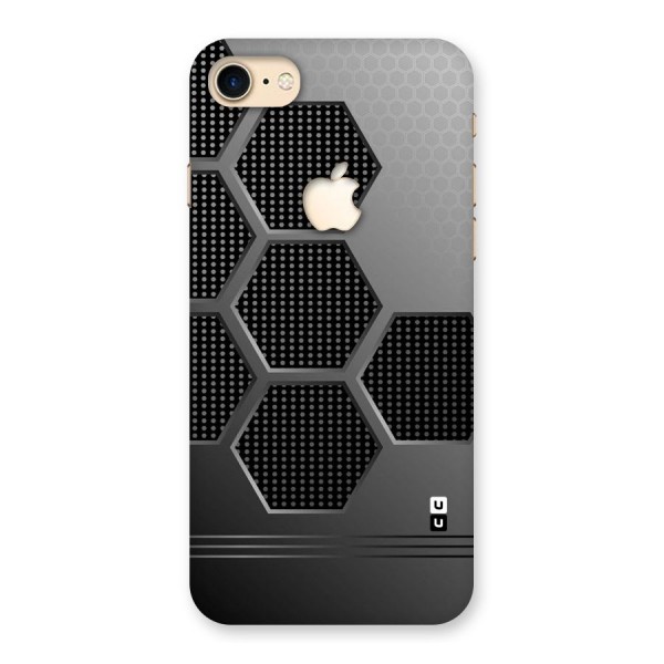 Grey Black Hexa Back Case for iPhone 7 Apple Cut