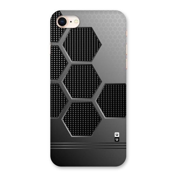Grey Black Hexa Back Case for iPhone 8