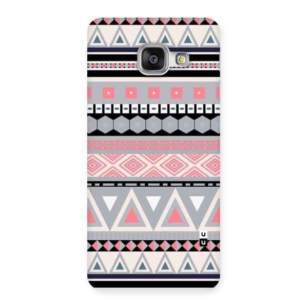 Grey Pink Pattern Back Case for Galaxy A3 2016