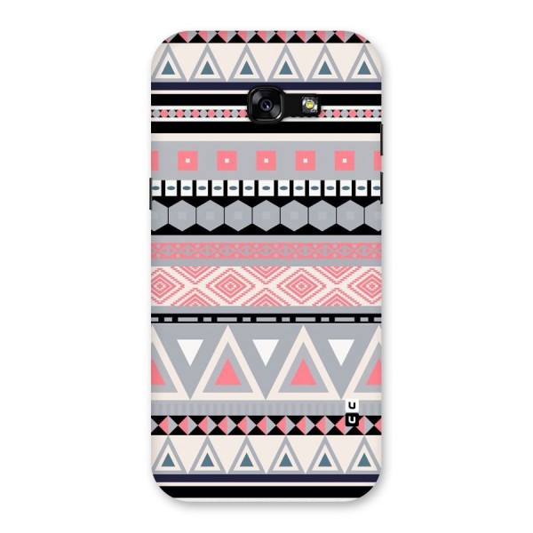 Grey Pink Pattern Back Case for Galaxy A5 2017