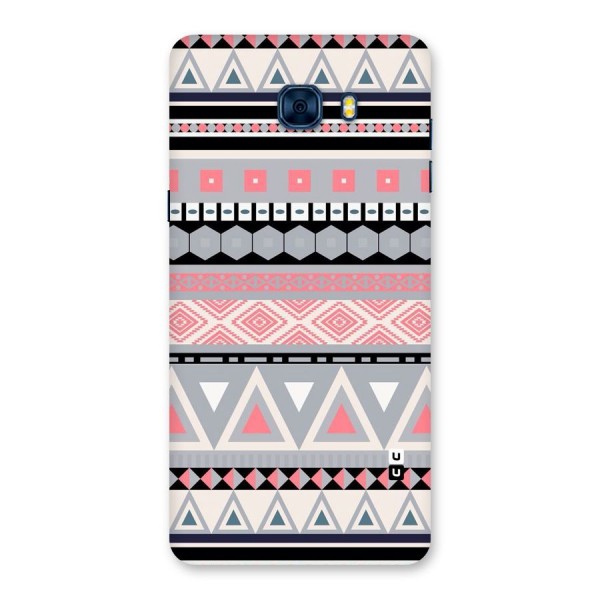 Grey Pink Pattern Back Case for Galaxy C7 Pro