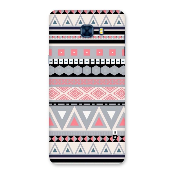 Grey Pink Pattern Back Case for Galaxy C7 Pro