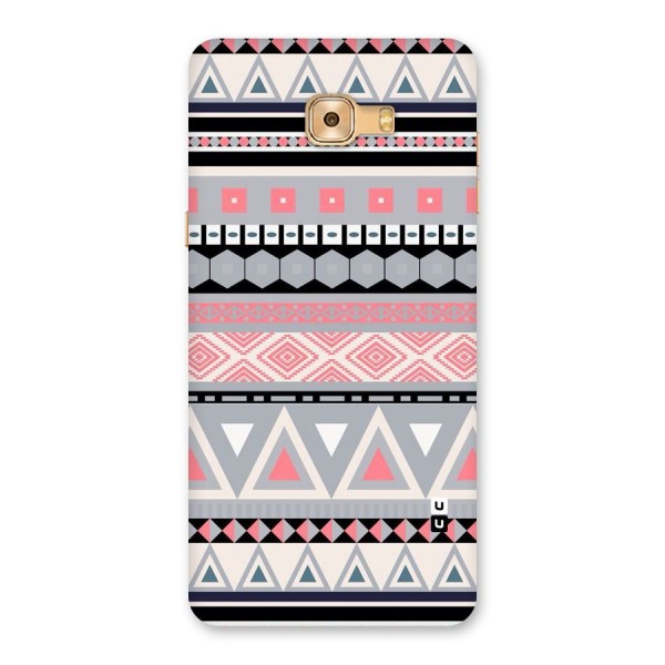 Grey Pink Pattern Back Case for Galaxy C9 Pro
