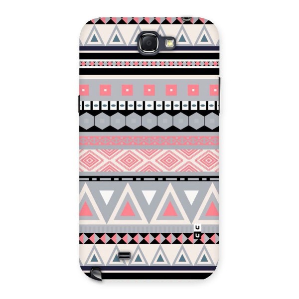Grey Pink Pattern Back Case for Galaxy Note 2