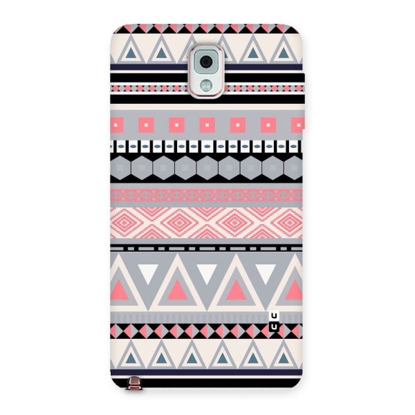 Grey Pink Pattern Back Case for Galaxy Note 3