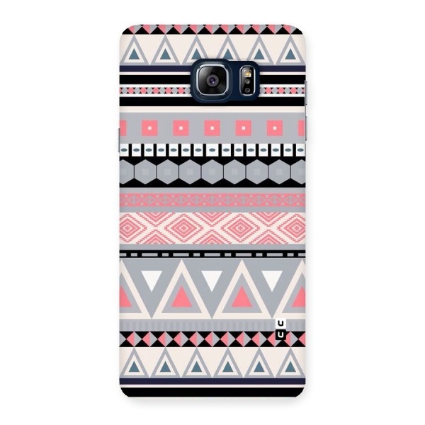 Grey Pink Pattern Back Case for Galaxy Note 5