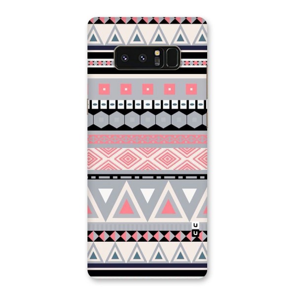 Grey Pink Pattern Back Case for Galaxy Note 8
