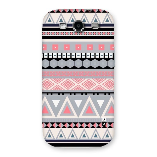 Grey Pink Pattern Back Case for Galaxy S3