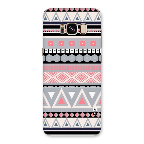 Grey Pink Pattern Back Case for Galaxy S8