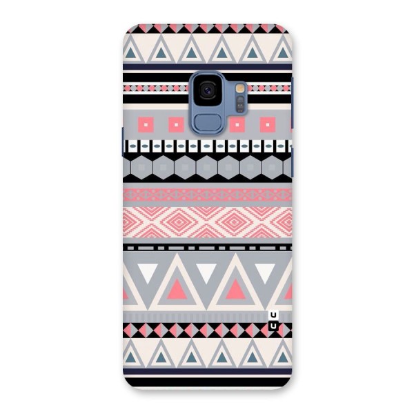 Grey Pink Pattern Back Case for Galaxy S9