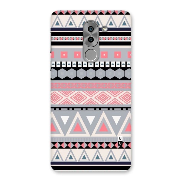 Grey Pink Pattern Back Case for Honor 6X