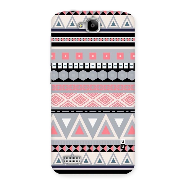 Grey Pink Pattern Back Case for Honor Holly