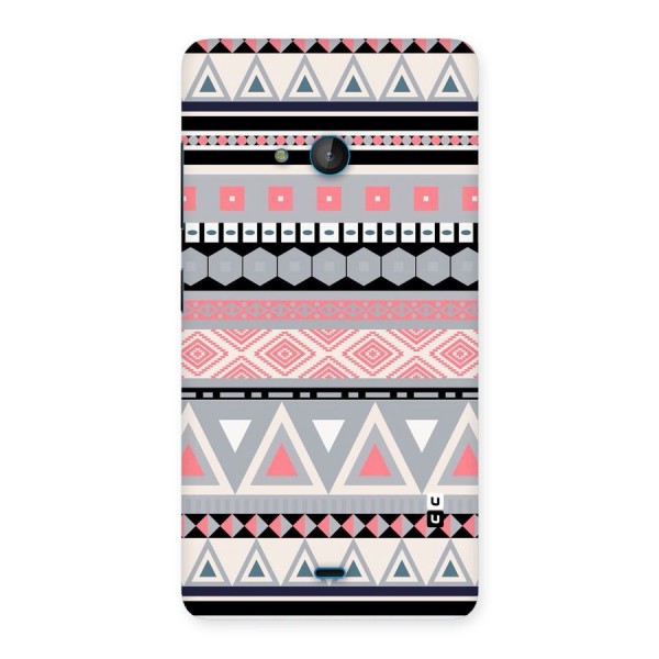 Grey Pink Pattern Back Case for Lumia 540