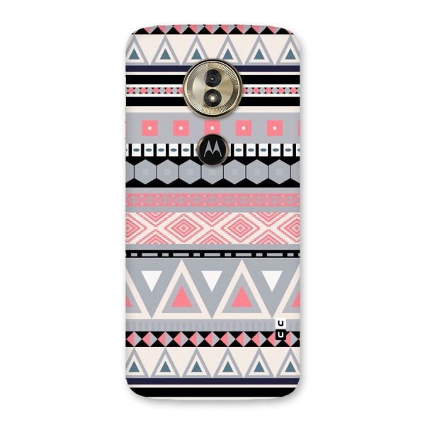 Grey Pink Pattern Back Case for Moto G6 Play