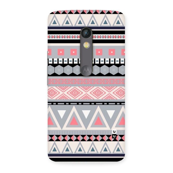 Grey Pink Pattern Back Case for Moto X Play