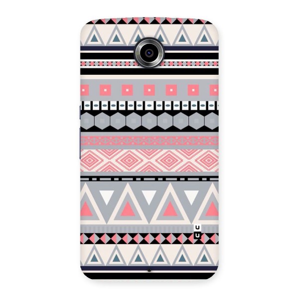 Grey Pink Pattern Back Case for Nexsus 6