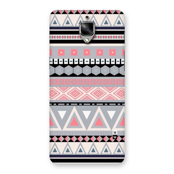 Grey Pink Pattern Back Case for OnePlus 3T