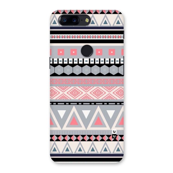 Grey Pink Pattern Back Case for OnePlus 5T