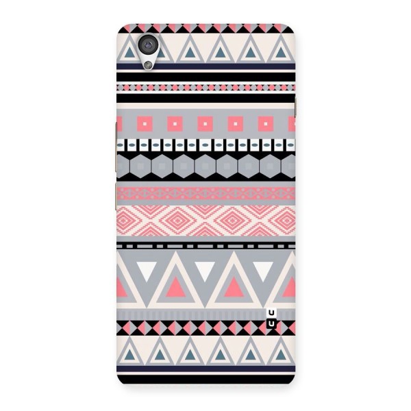 Grey Pink Pattern Back Case for OnePlus X