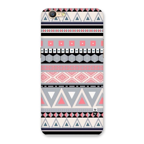 Grey Pink Pattern Back Case for Oppo A57