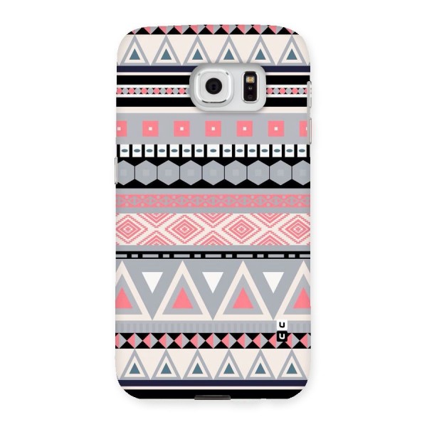 Grey Pink Pattern Back Case for Samsung Galaxy S6