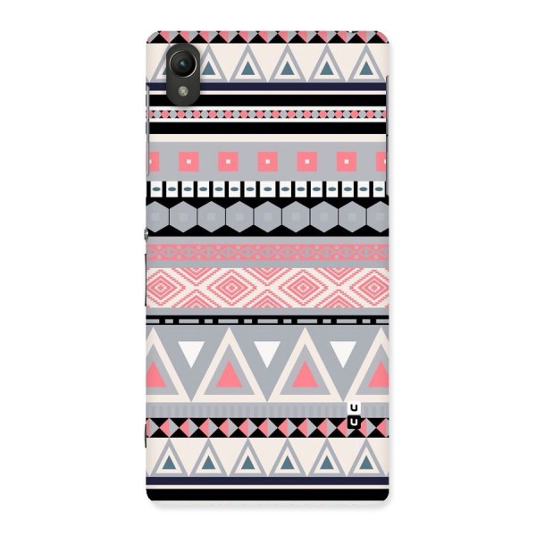Grey Pink Pattern Back Case for Sony Xperia Z2